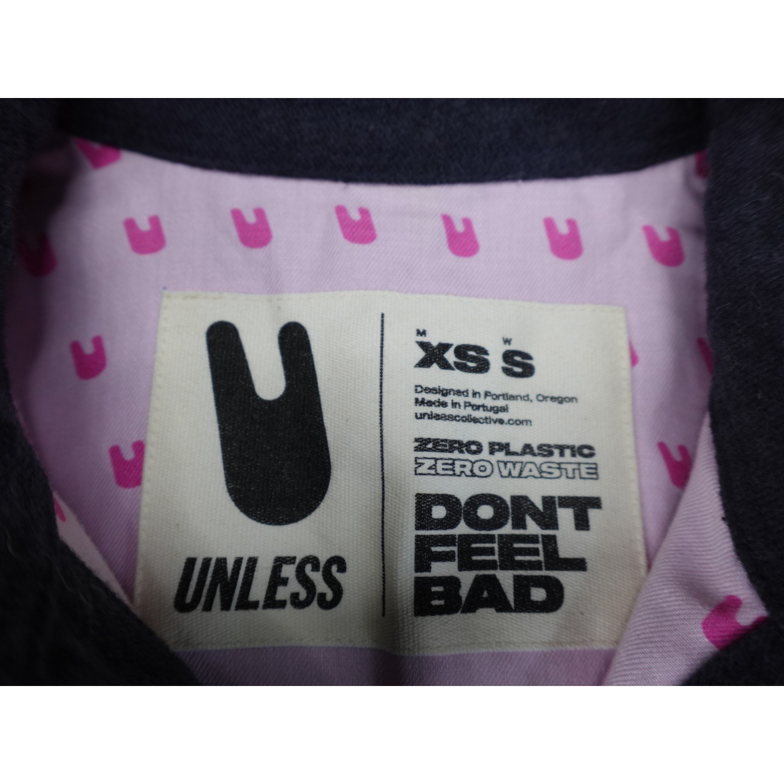 Unless Collective Flannel Shirt Jacket Mens Xs Womens S Charcoal Good Overshirt — image 8 of 8
